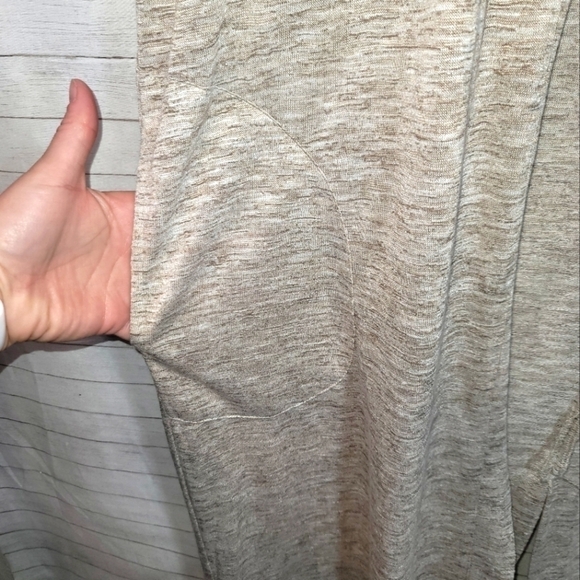 LOVESTITCH FLORAL CUTOUT DETAIL BEIGE DUSTER CARDIGAN W POCKETS, SZ SMALL - Picture 6 of 15